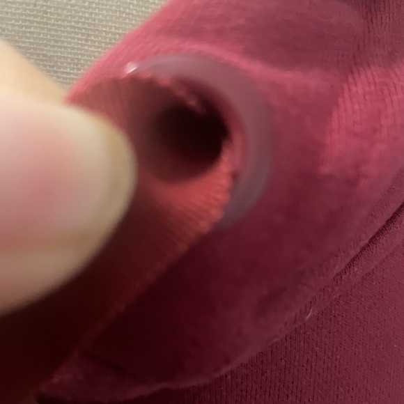 Athletica Hoodie Dress burgundy/ drawstring Size M/T - Picture 10 of 12